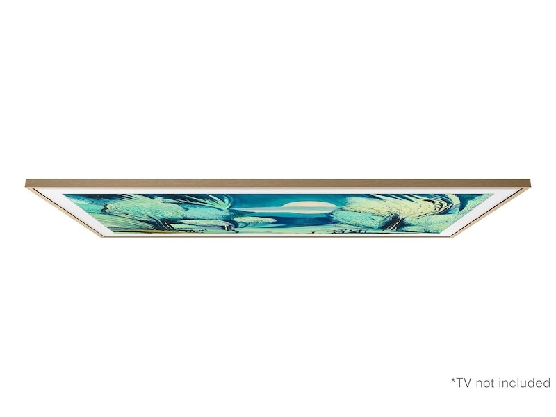 55" The Frame Customizable Bezel Modern Teak