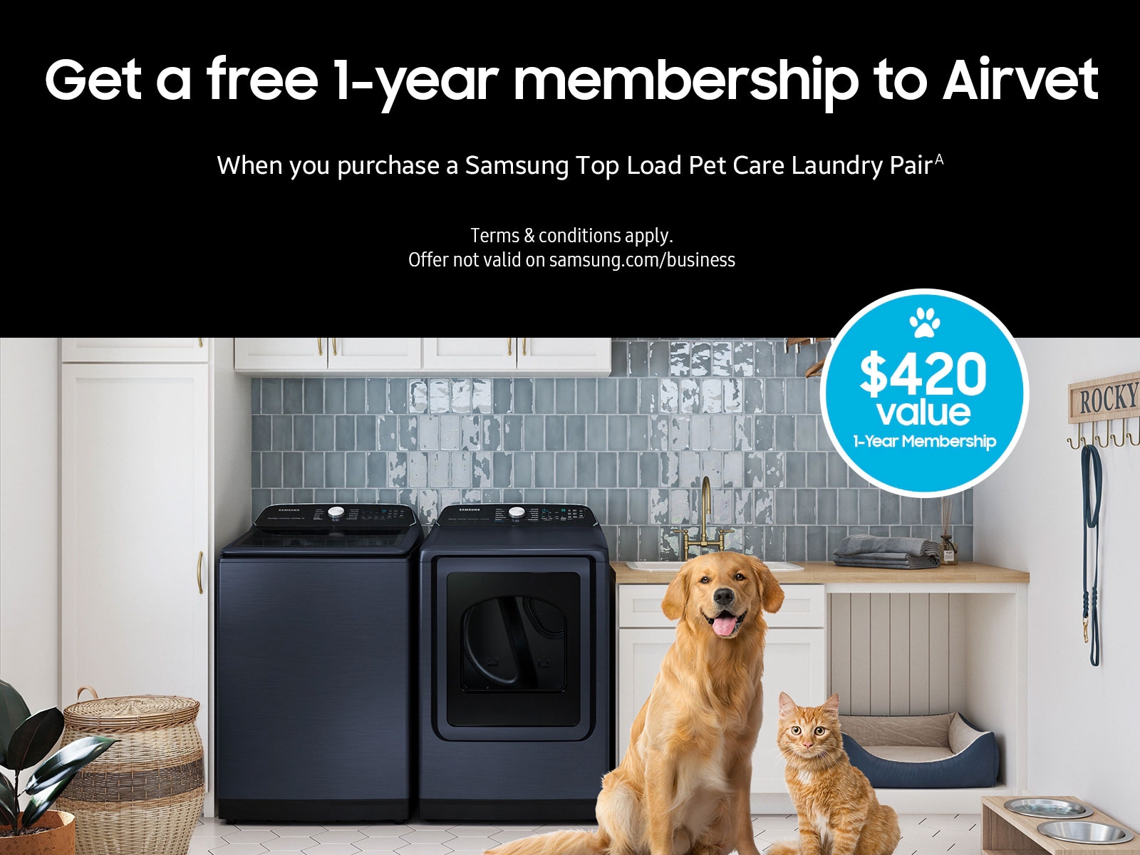 5.4 cu. ft. Smart Top Load Washer with Pet Care Solution and Super Speed Wash in Brushed Navy White
