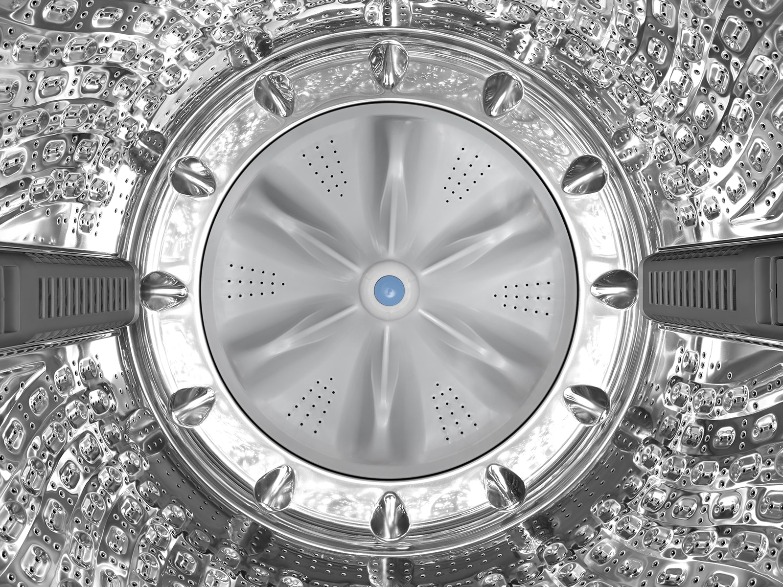 5.4 cu. ft. Smart Top Load Washer with Pet Care Solution and Super Speed Wash in Brushed Navy White