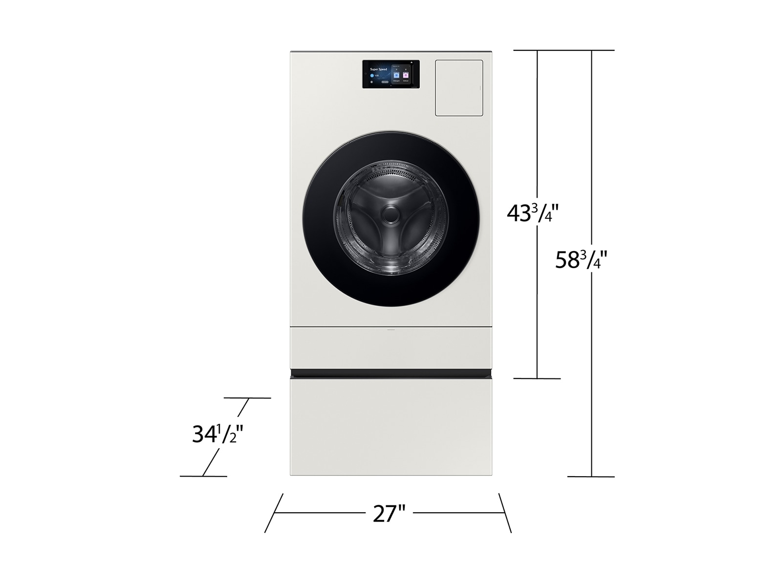 Bespoke AI Laundry Combo™ Pedestal with Storage Drawer in Ivory Ivory