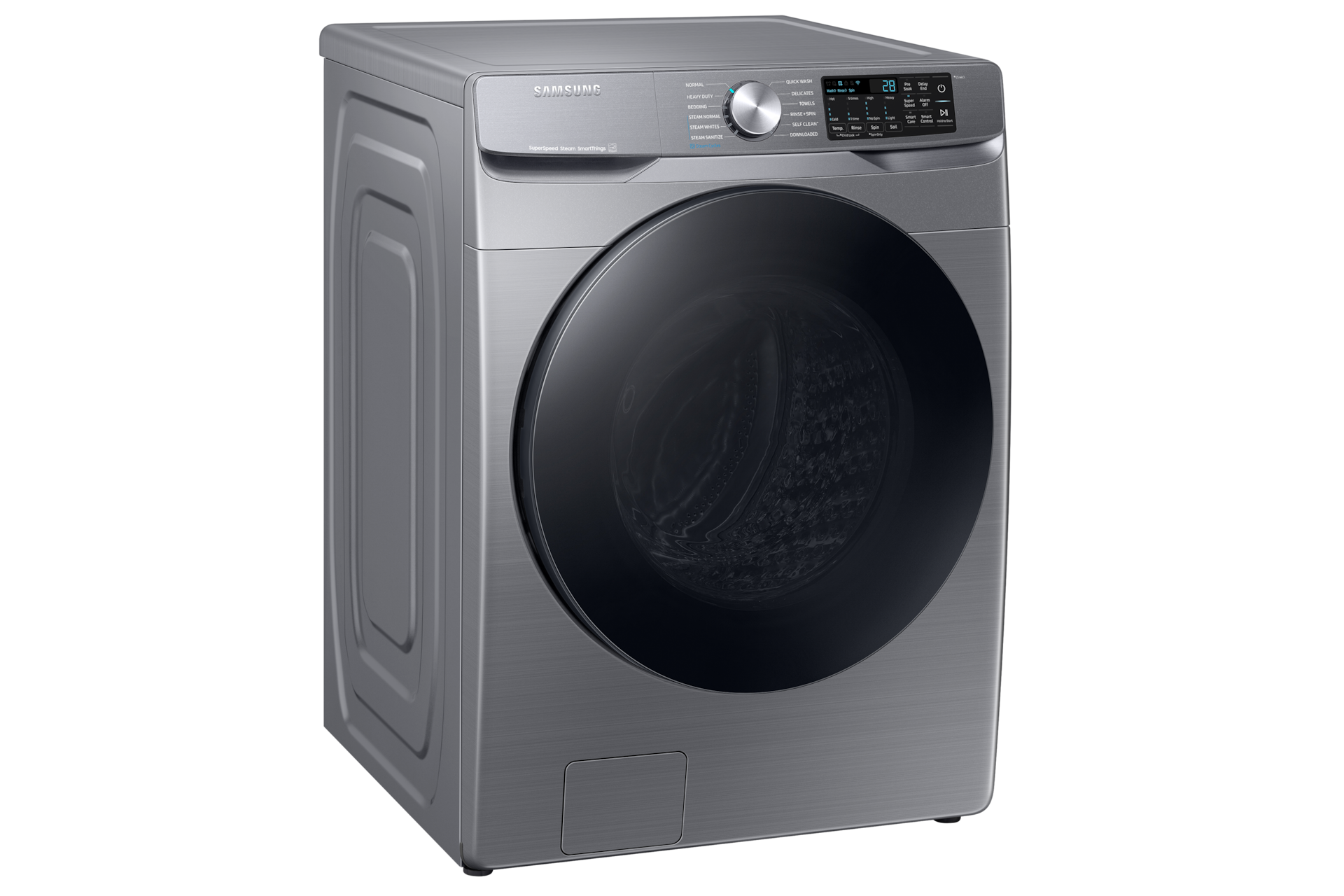 4.5 cu. ft. Large Capacity Smart Front Load Washer with Super Speed Wash L-Perspective Gray 
