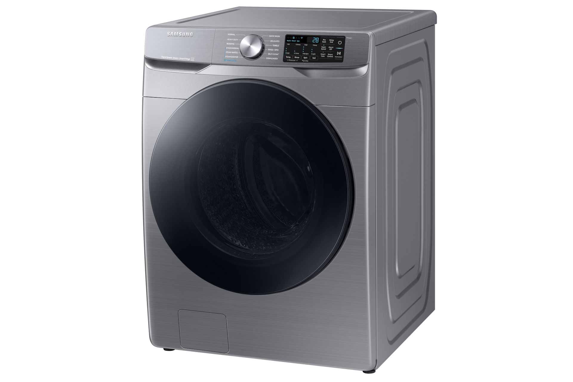 4.5 cu. ft. Large Capacity Smart Front Load Washer with Super Speed Wash R-Perspective Gray 
