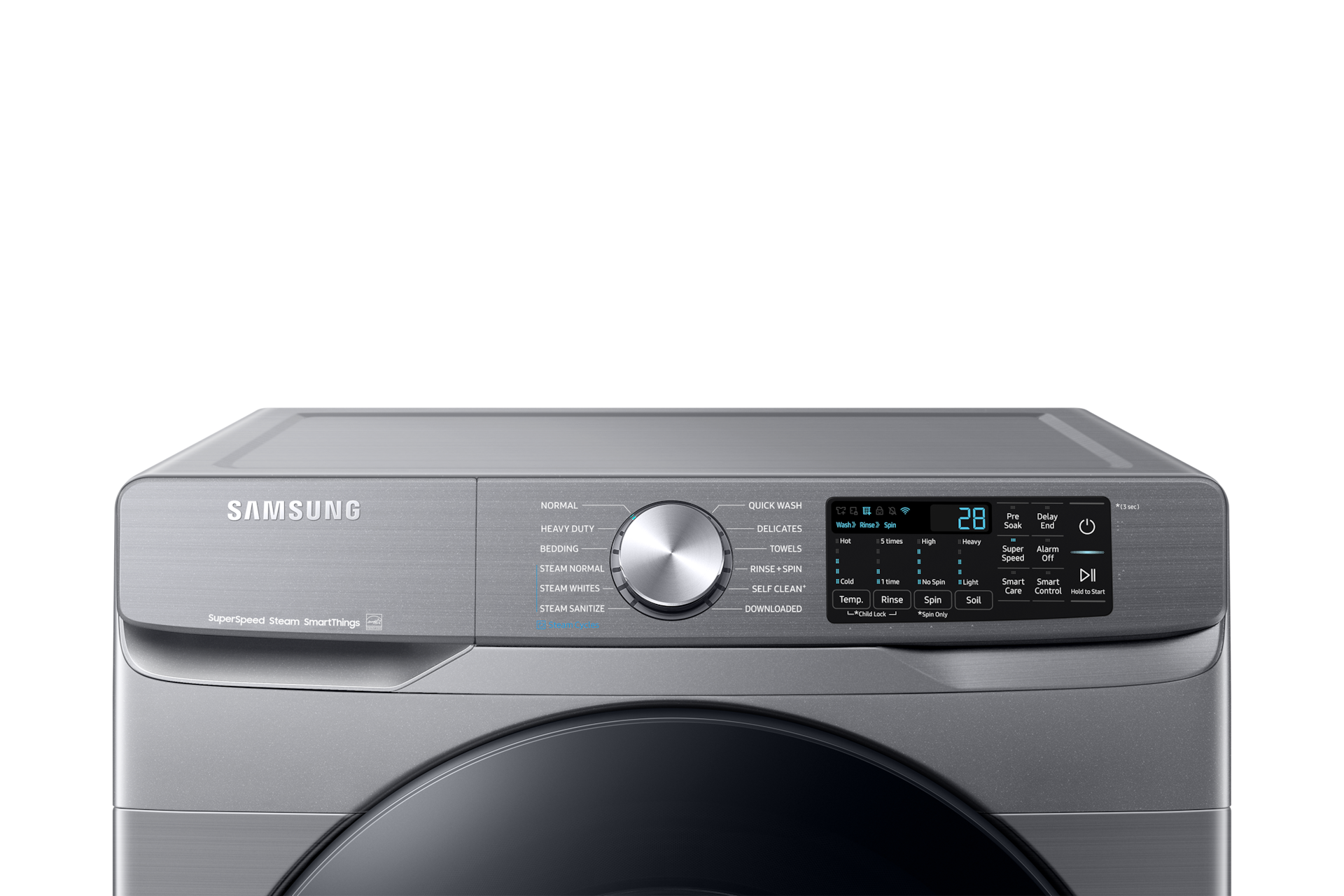 4.5 cu. ft. Large Capacity Smart Front Load Washer with Super Speed Wash Detail1 Gray 