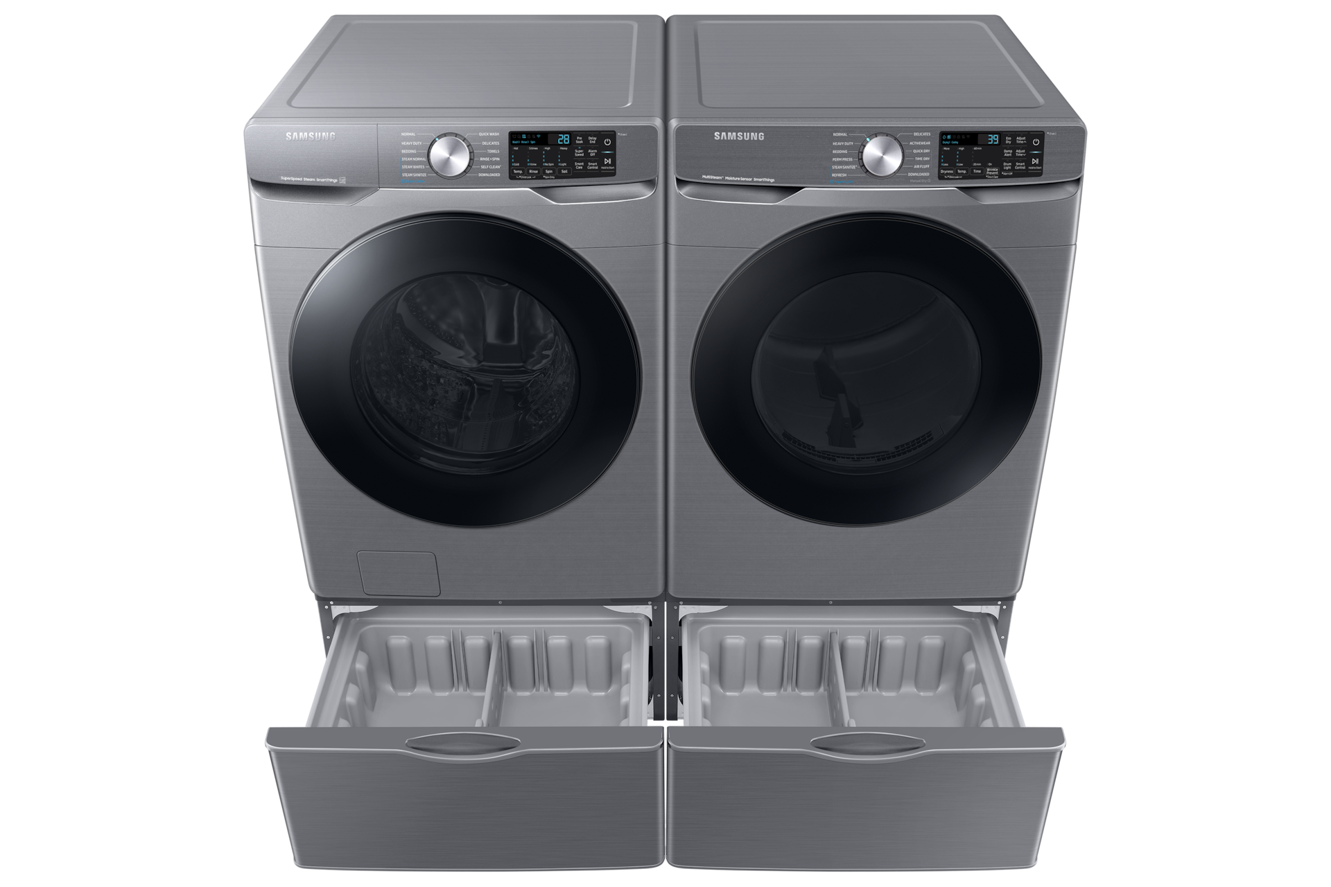 4.5 cu. ft. Large Capacity Smart Front Load Washer with Super Speed Wash Dynamic-Pair Gray 