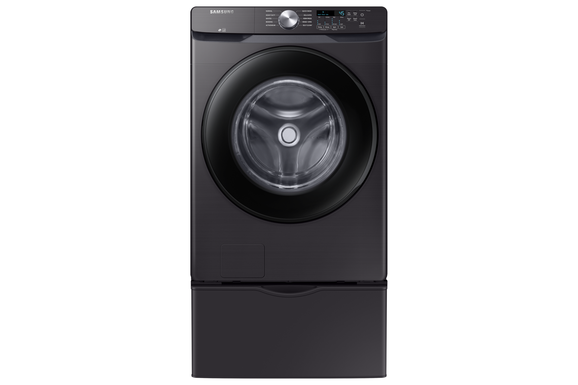 WF6000T (WF45T6000AW) Front loading Washer With Self Clean+, VRT Plus™, Smart Care Front-Pair Black 
