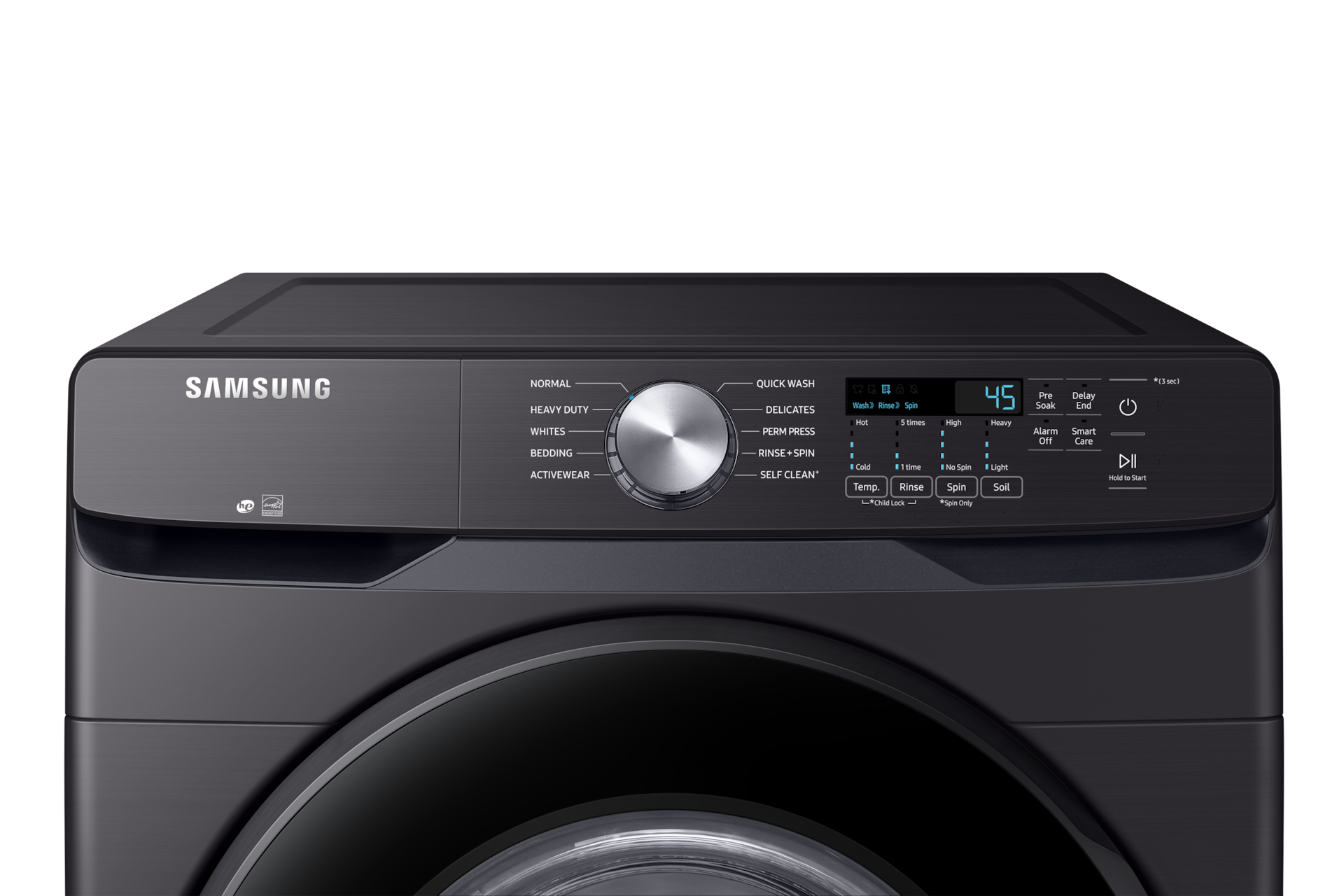 WF6000T (WF45T6000AW) Front loading Washer With Self Clean+, VRT Plus™, Smart Care Detail1 Black 