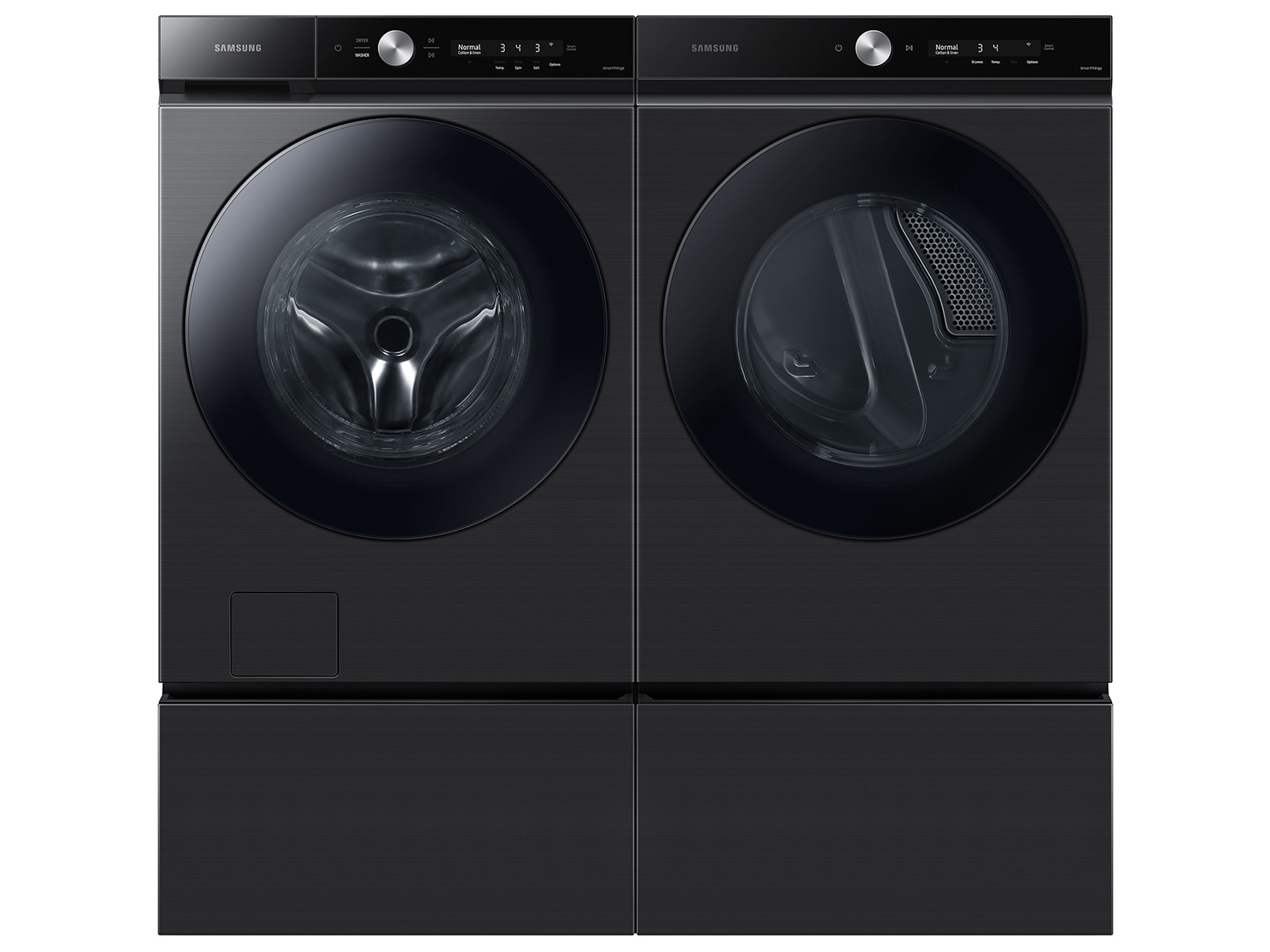 Bespoke 5.3 cu. ft. Ultra Capacity Front Load Washer with Super Speed Wash and AI Smart Dial in Brushed Black