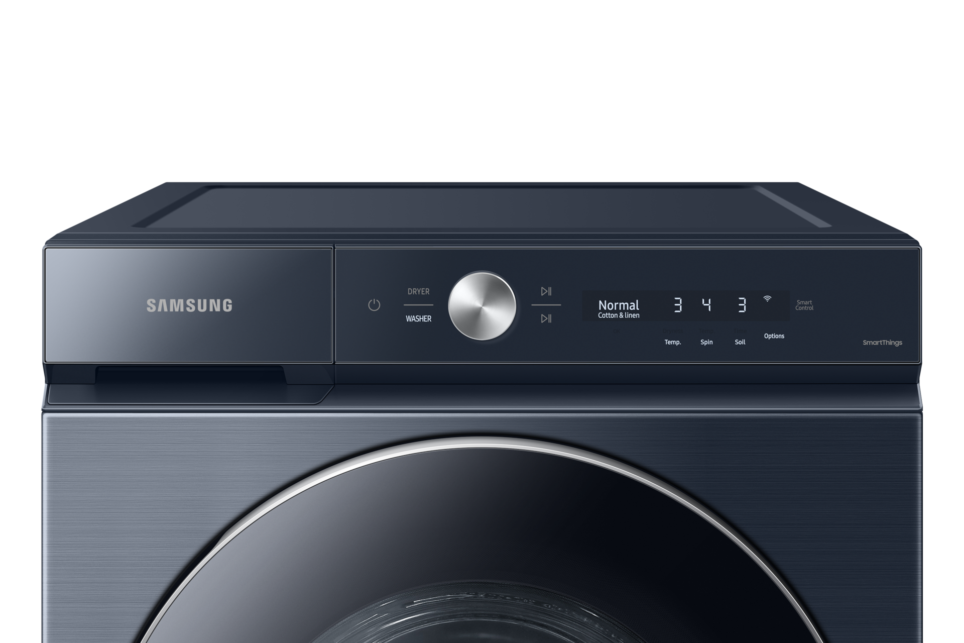 Bespoke 5.3 cu. ft. Ultra Capacity Front Load Washer with AI OptiWash™ and Auto Dispense in Brushed Navy Detail1 Navy 