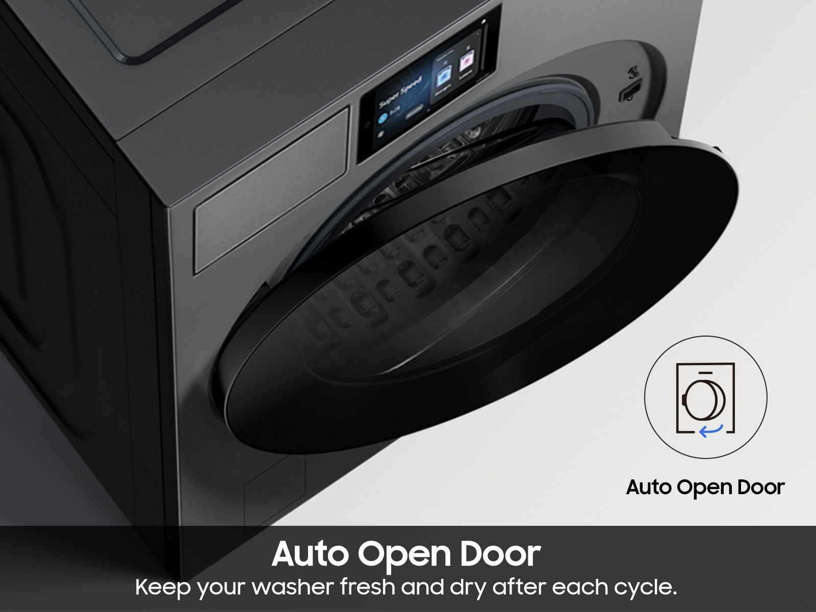 5.3 cu. ft. Bespoke AI Ultra Capacity Front Load Washer with AI Home and AI OptiWash+ in Dark Steel Gray