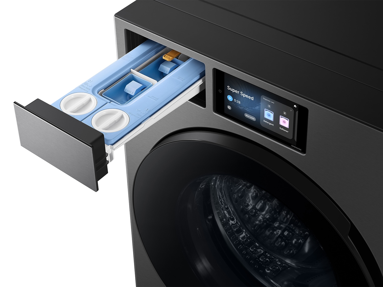 5.3 cu. ft. Bespoke AI Ultra Capacity Front Load Washer with AI Home and AI OptiWash+ in Dark Steel Gray