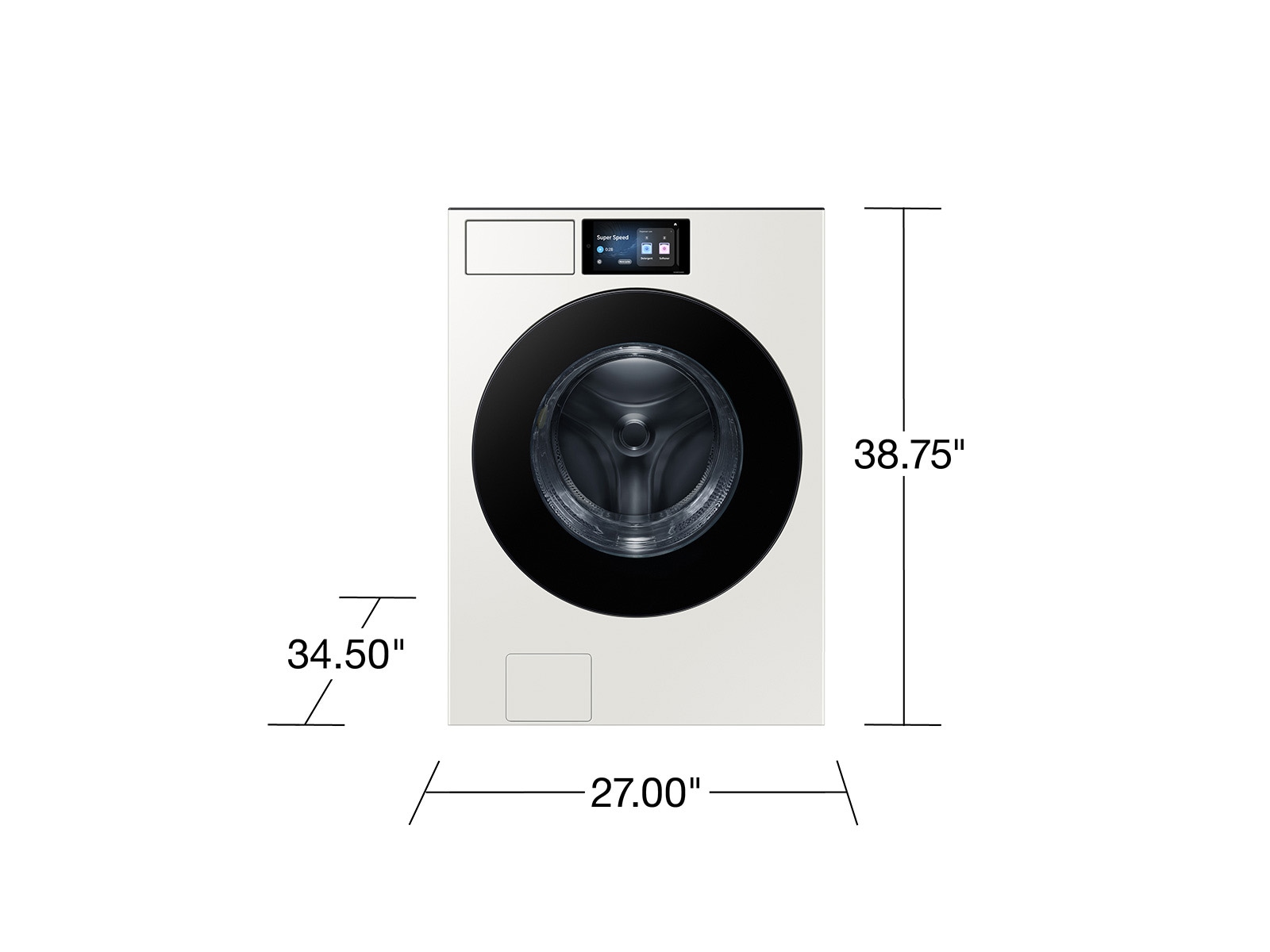 5.3 cu. ft. Bespoke AI Ultra Capacity Front Load Washer with AI Home and AI OptiWash+ in Dark Steel Satin Greige