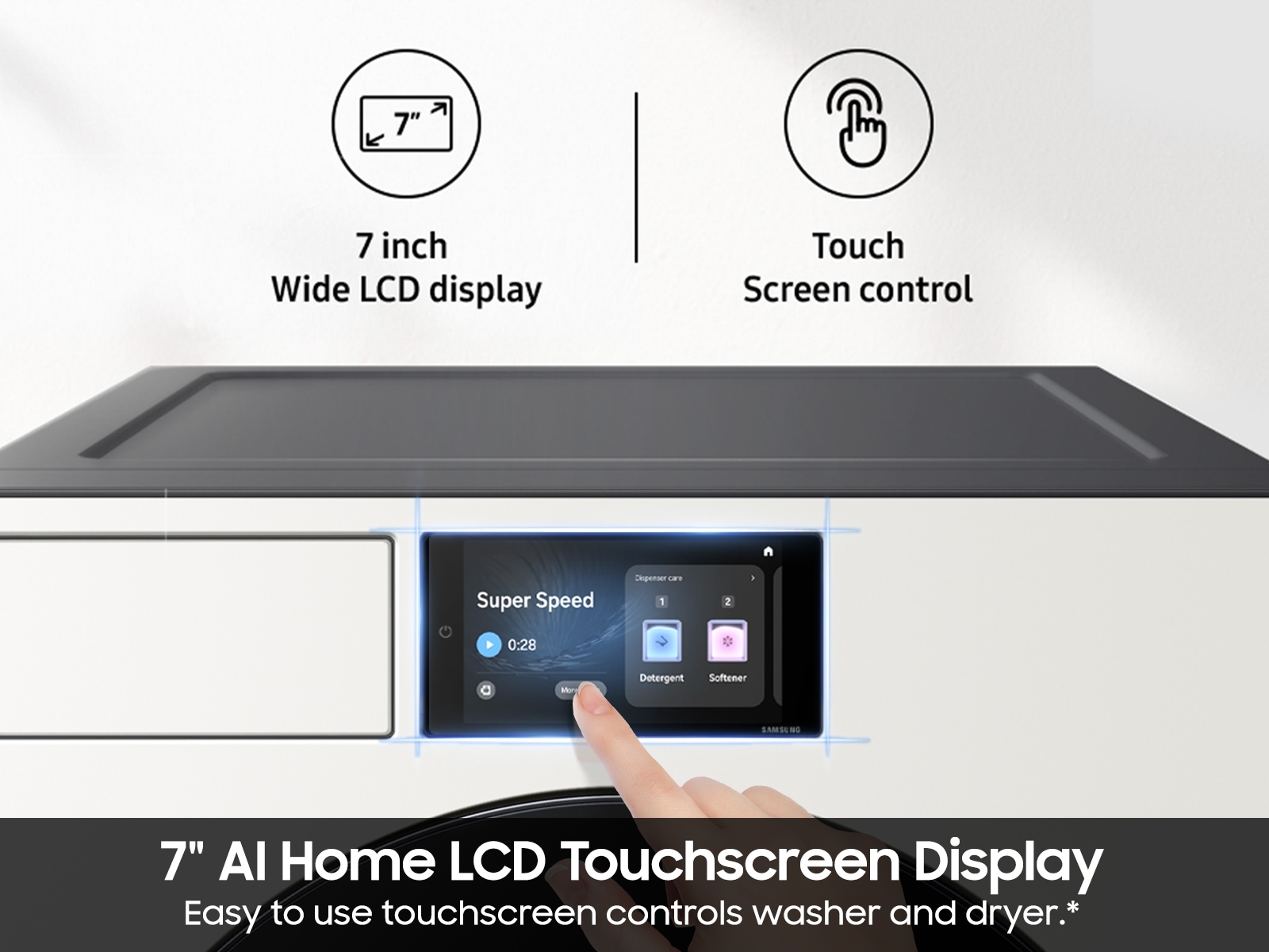 5.3 cu. ft. Bespoke AI Ultra Capacity Front Load Washer with AI Home and AI OptiWash+ in Dark Steel Satin Greige