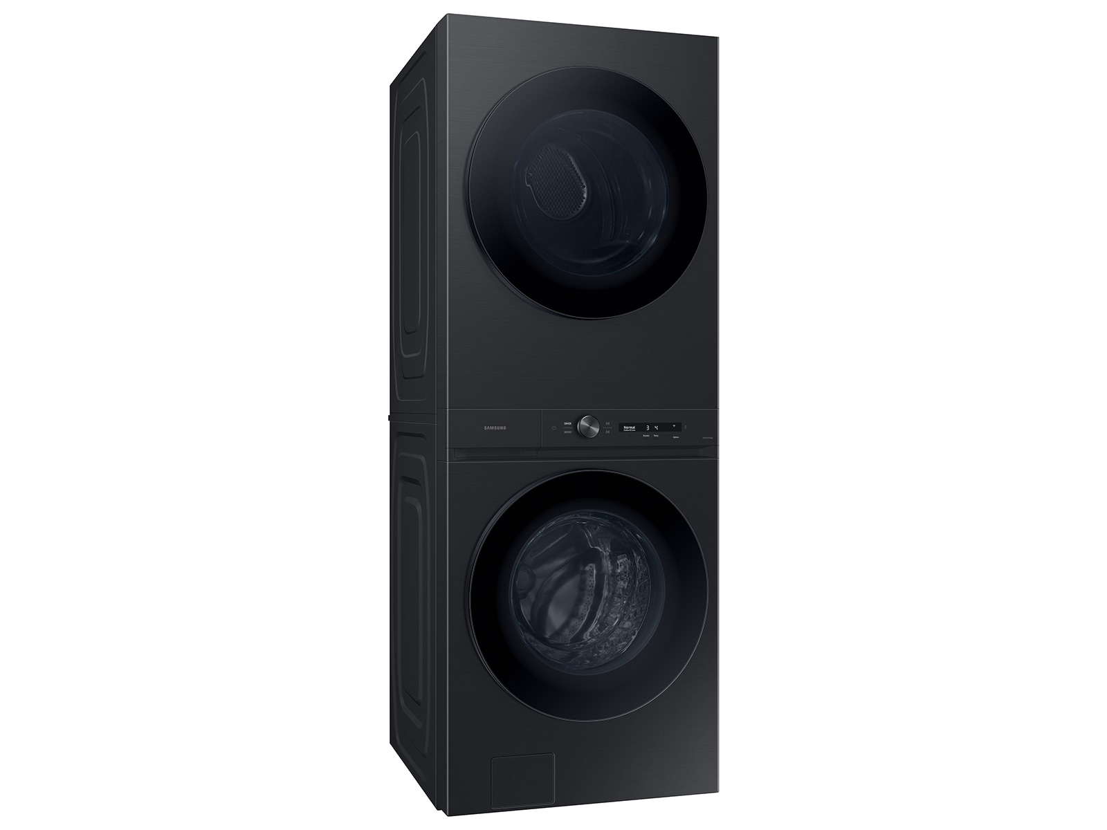 Bespoke AI Laundry Hub™ 4.6 cu. ft. Large Capacity Single Unit Washer with Flex Auto Dispense System and 7.6 cu. ft. Gas Dryer in Brushed Black Black