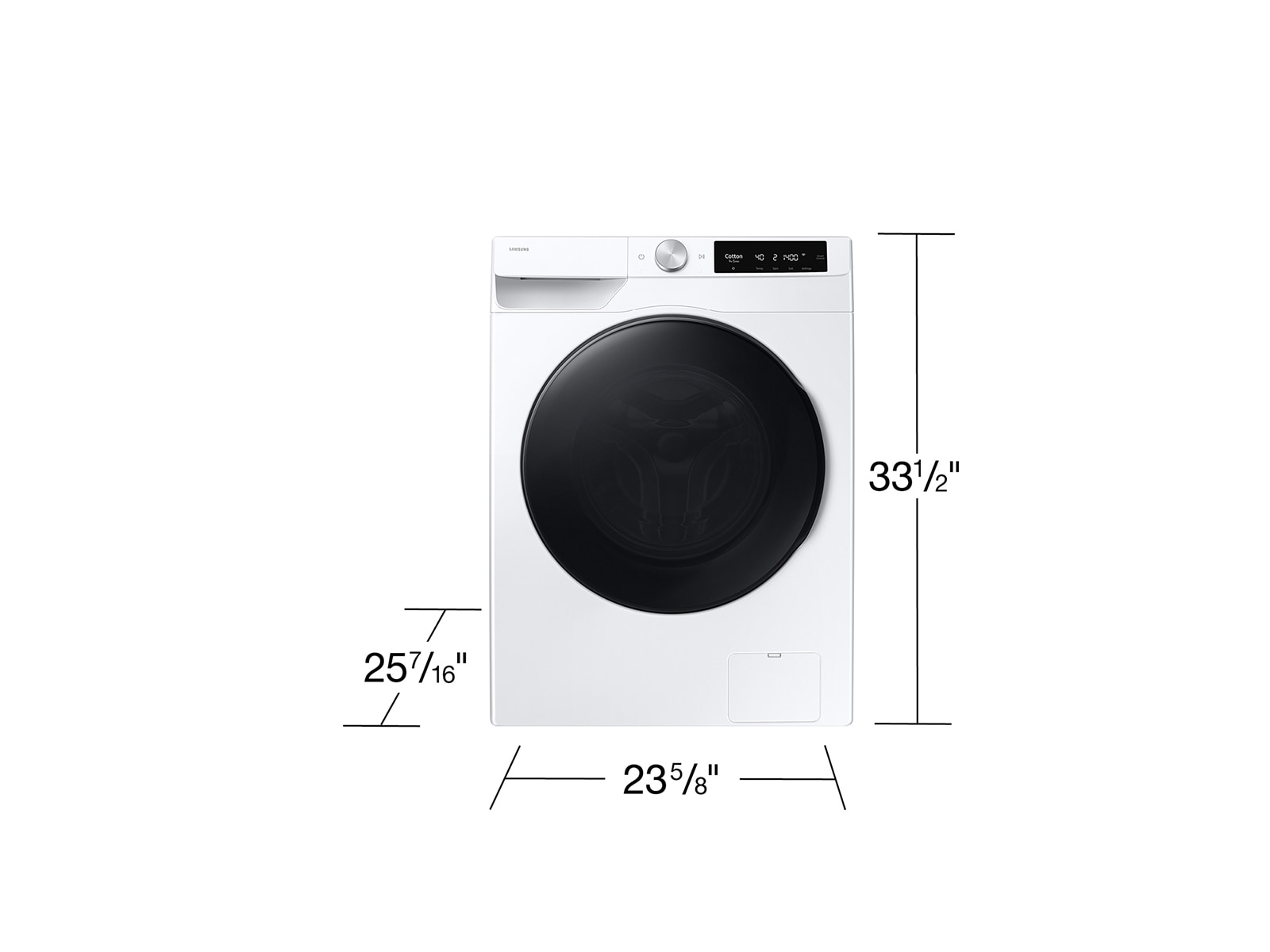 Dimensions of compact front load washing machine