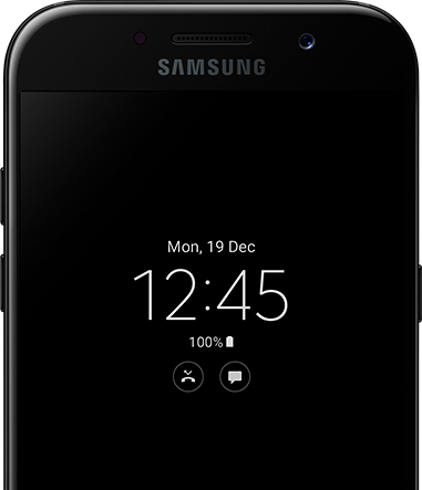 Her Zaman Açık Ekran ile Galaxy A5 (2017)'de saati anında görün.